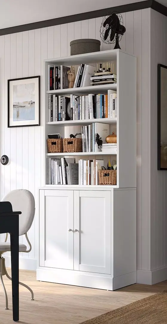 Etajera Ikea Havsta 81x47x212 (Alb)