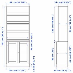 Etajera Ikea Havsta 81x47x212 (Gri-Bej) Thumb