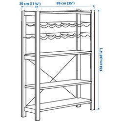 Etajera Ikea Ivar 1 sectiune/raft/suport sticle 89x30x124 (Pin) Thumb