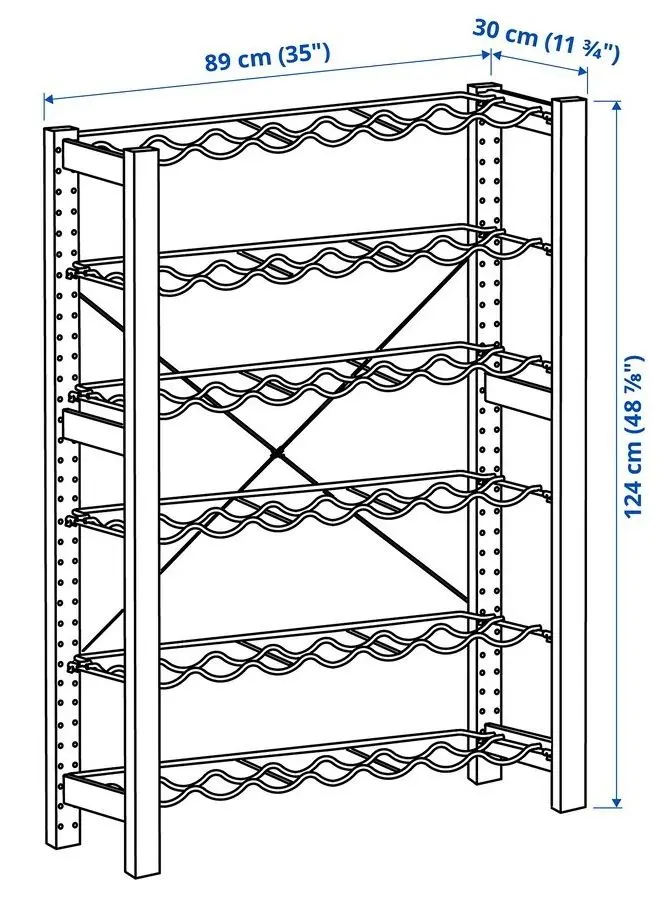 Etajera Ikea Ivar 1 sectiune/polite sticle 89x30x124 (Pin) - 5