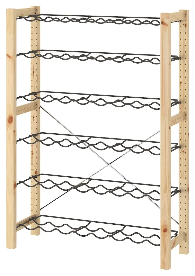 Стеллаж Ikea Ivar полки для бутылок 89x30x124 (Сосна/Серый) - 2