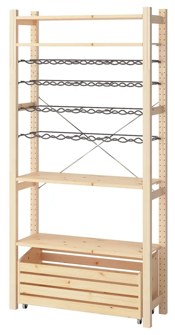 Стеллаж Ikea Ivar полки для бутылок 89x30x179 (Сосна) - 2