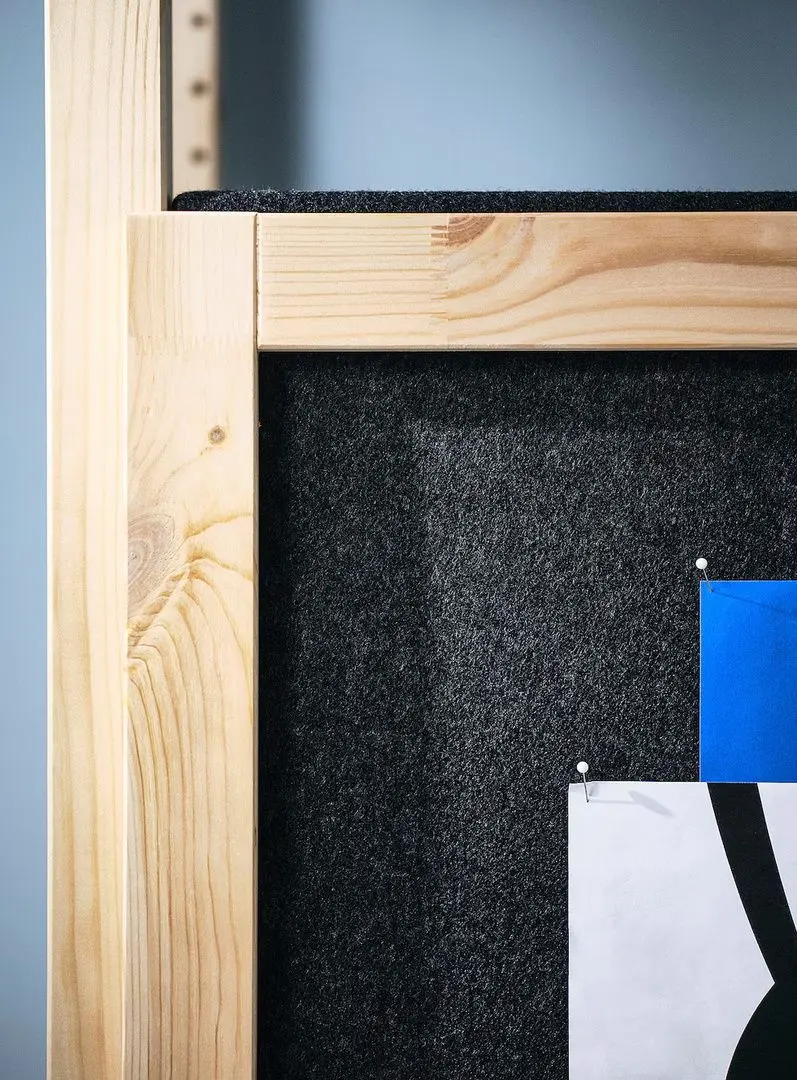 Etajera Ikea Ivar cu 2 usi/raft/fetru 89x30x179 (Pin/Grafit)