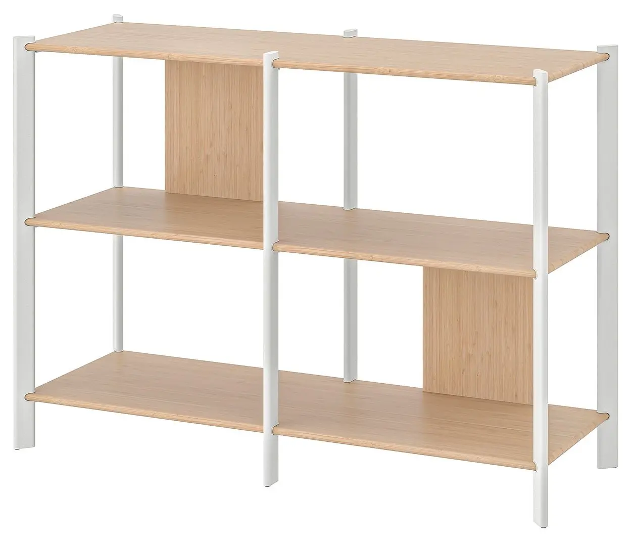 Etajera Ikea Jattesta 120x85 (Alb/Bambus Deschis)