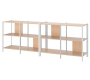 Etajera Ikea Jattesta 240x85 (Alb/Bambus Deschis)