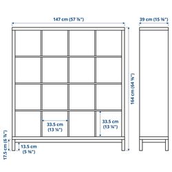 Etajera Ikea Kallax 147x164 (Alb/Negru) Thumb