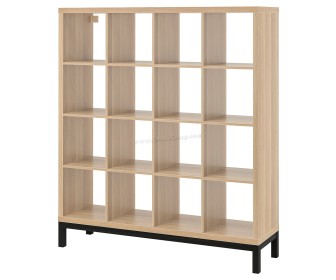 Стеллаж Ikea Kallax 147x164 (Под Беленый Дуб/Черный)