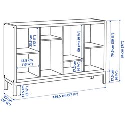 Etajera Ikea Kallax 147x39x94 (Verde inchis/Negru) Thumb