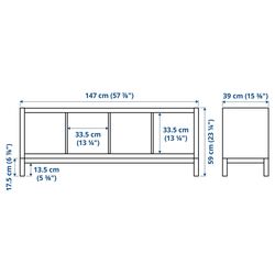 Etajera Ikea Kallax 147x59 (Negru-Maro/Negru) Thumb