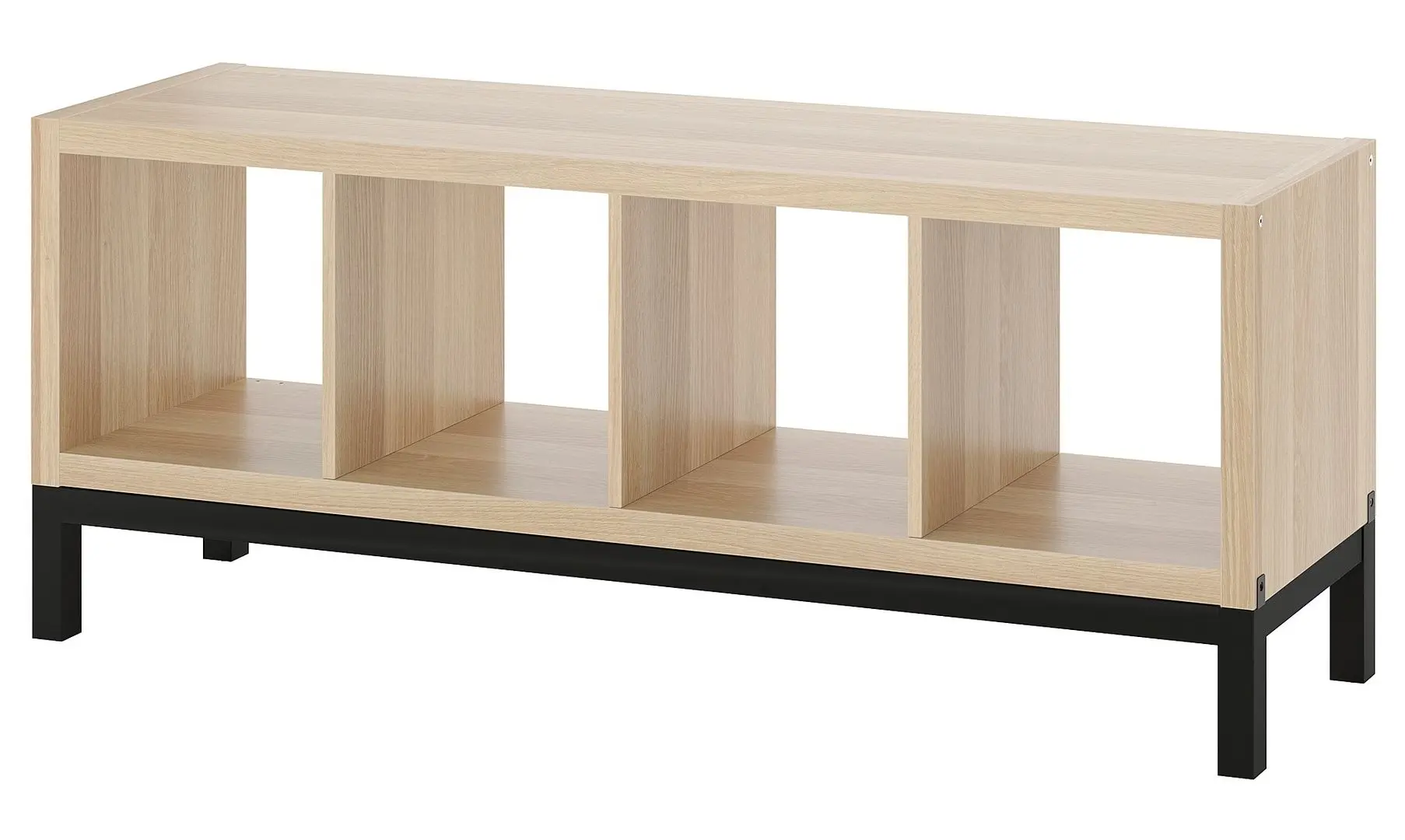 Etajera Ikea Kallax 147x59 (Aspect Stejar Antichizat/Negru)