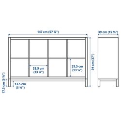 Etajera Ikea Kallax 147x94 (Alb) Thumb