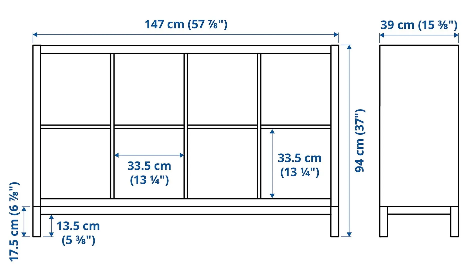 Etajera Ikea Kallax 147x94 (Alb)