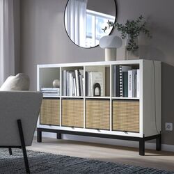 Etajera Ikea Kallax 147x94 (Alb/Negru) Thumb