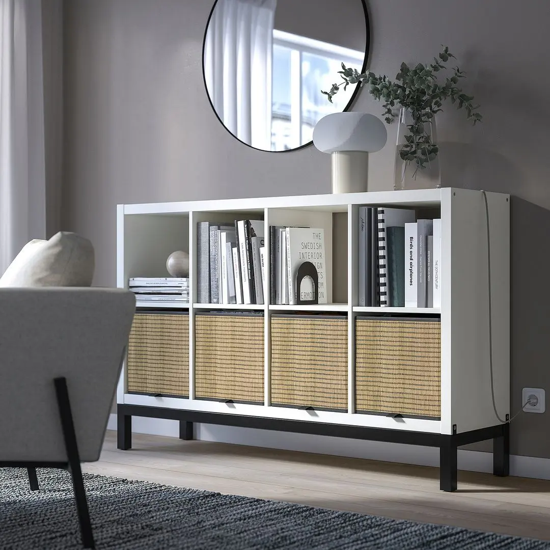 Etajera Ikea Kallax 147x94 (Alb/Negru)