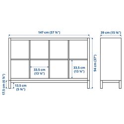 Etajera Ikea Kallax 147x94 (Negru-maro/Negru) Thumb