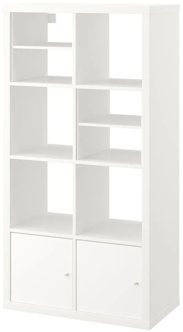 Etajera Ikea Kallax 2 usi/2 organizatoare 147x77 (Alb)