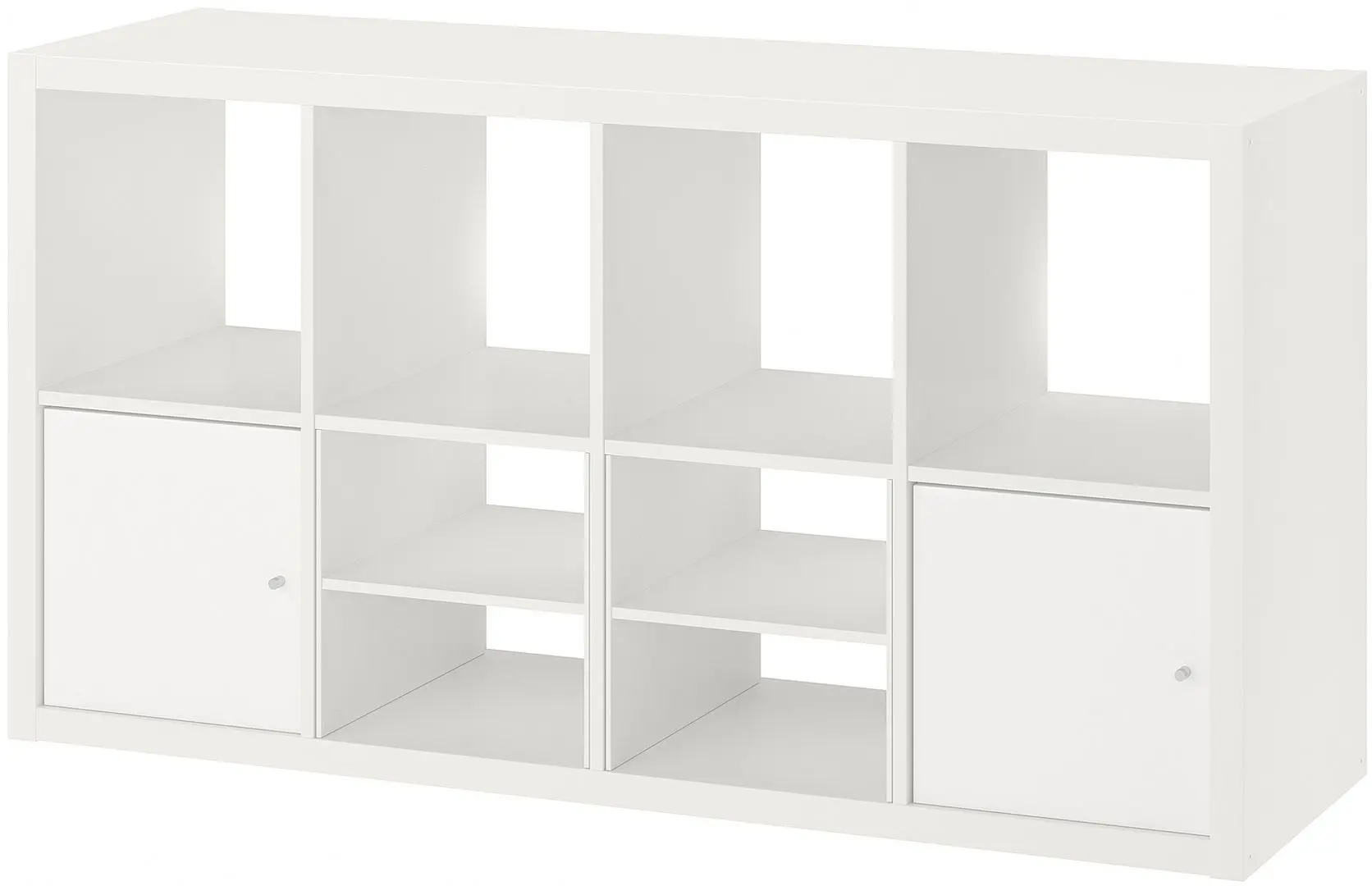 Etajera Ikea Kallax 2 usi/2 organizatoare 147x77 (Alb)