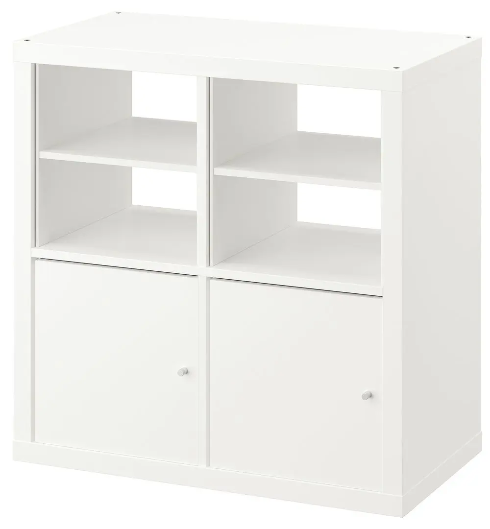 Etajera Ikea Kallax 2 uși 77x77 (Alb)