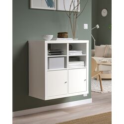 Etajera Ikea Kallax 2 uși 77x77 (Alb)