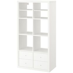 Etajera Ikea Kallax 4 rafturi/2 organizatoare 147x77 (Alb) Thumb