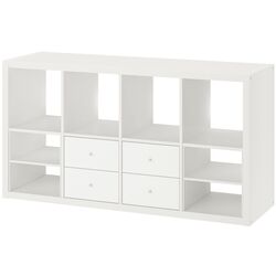 Etajera Ikea Kallax 4 rafturi/2 organizatoare 147x77 (Alb) Thumb