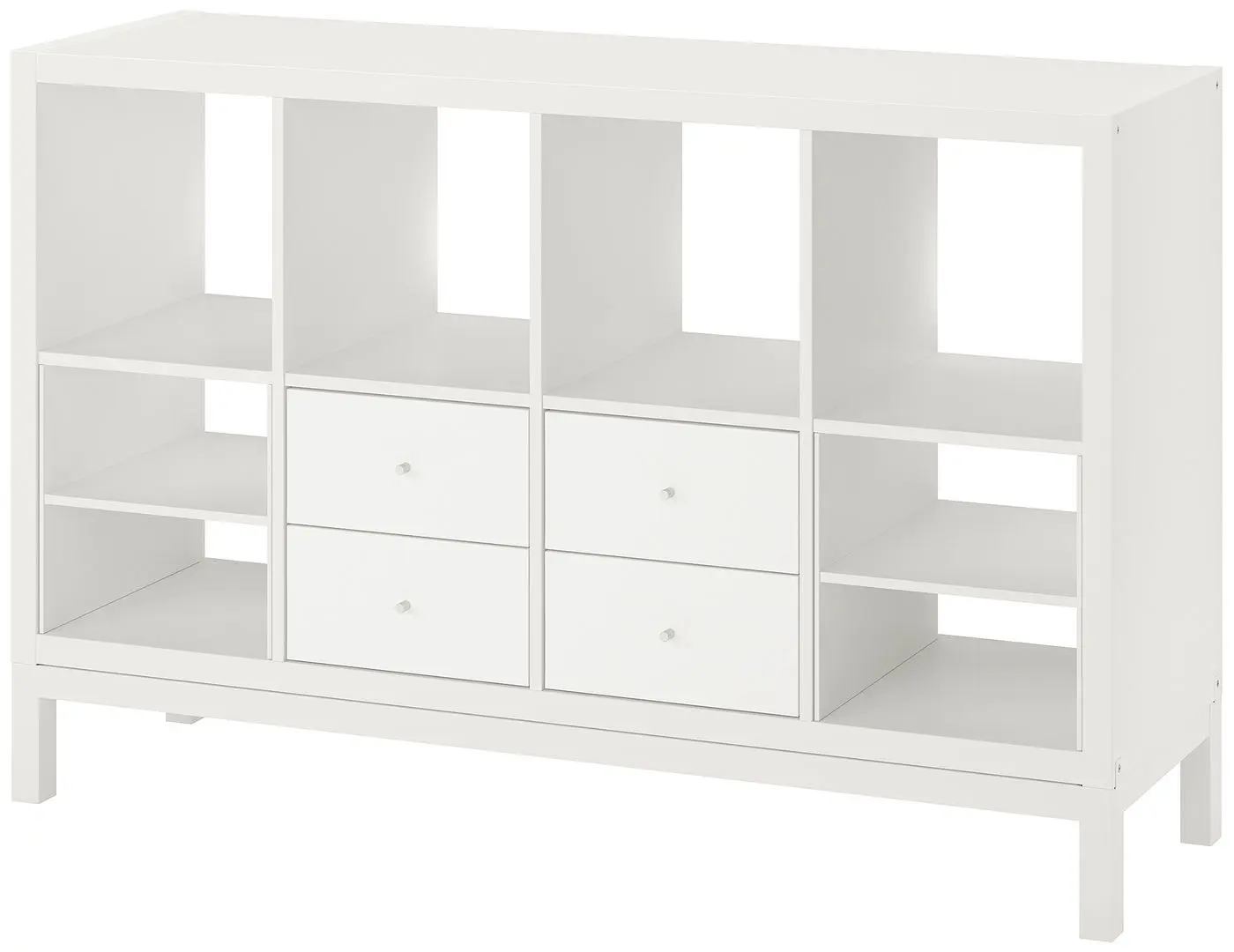Etajera Ikea Kallax 4 sertare/2 organizatoare 147x94 (Alb)