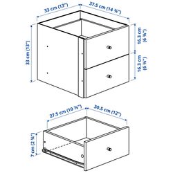 Etajera Ikea Kallax 4 sertare/2 organizatoare 147x94 (Alb) Thumb