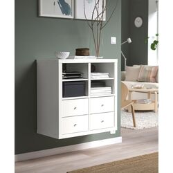 Etajera Ikea Kallax 4 sertare 77x77 (Alb)