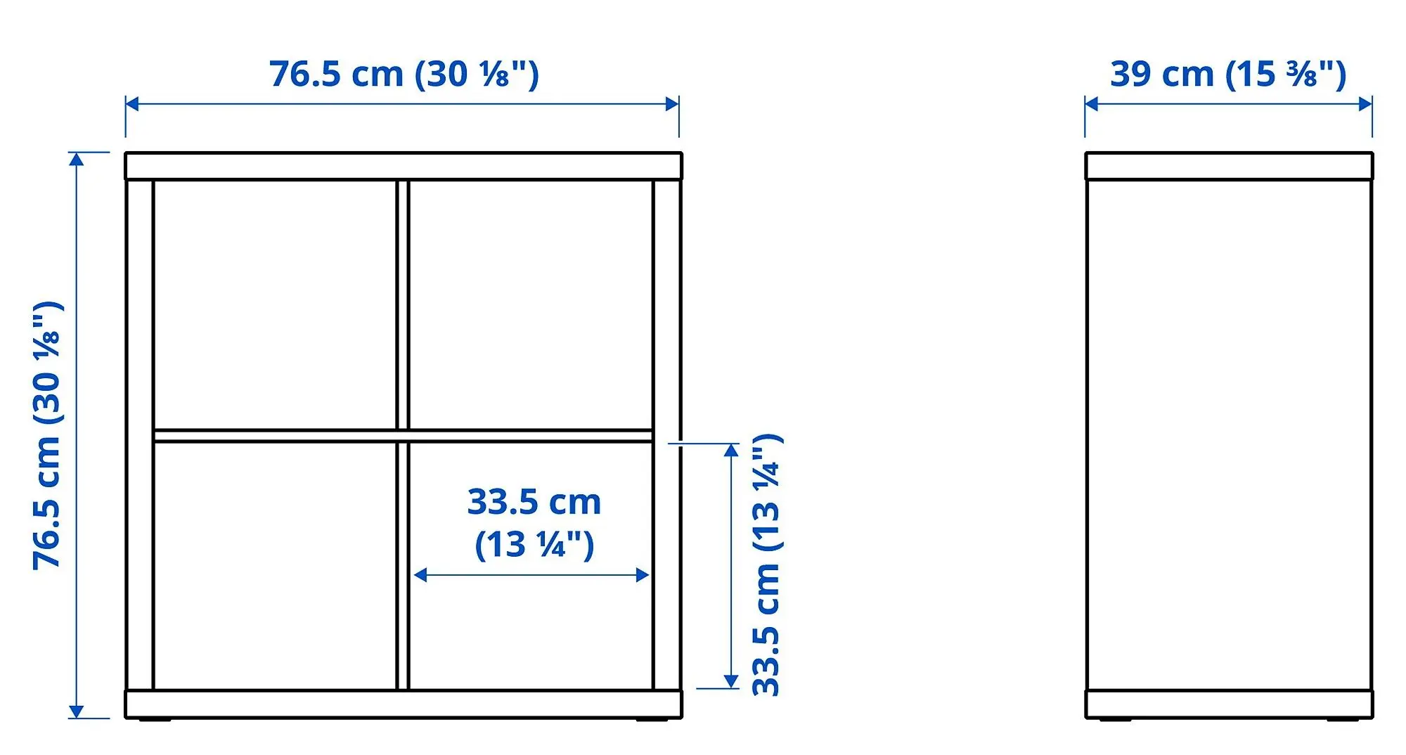 Etajera Ikea Kallax 4 sertare 77x77 (Alb)