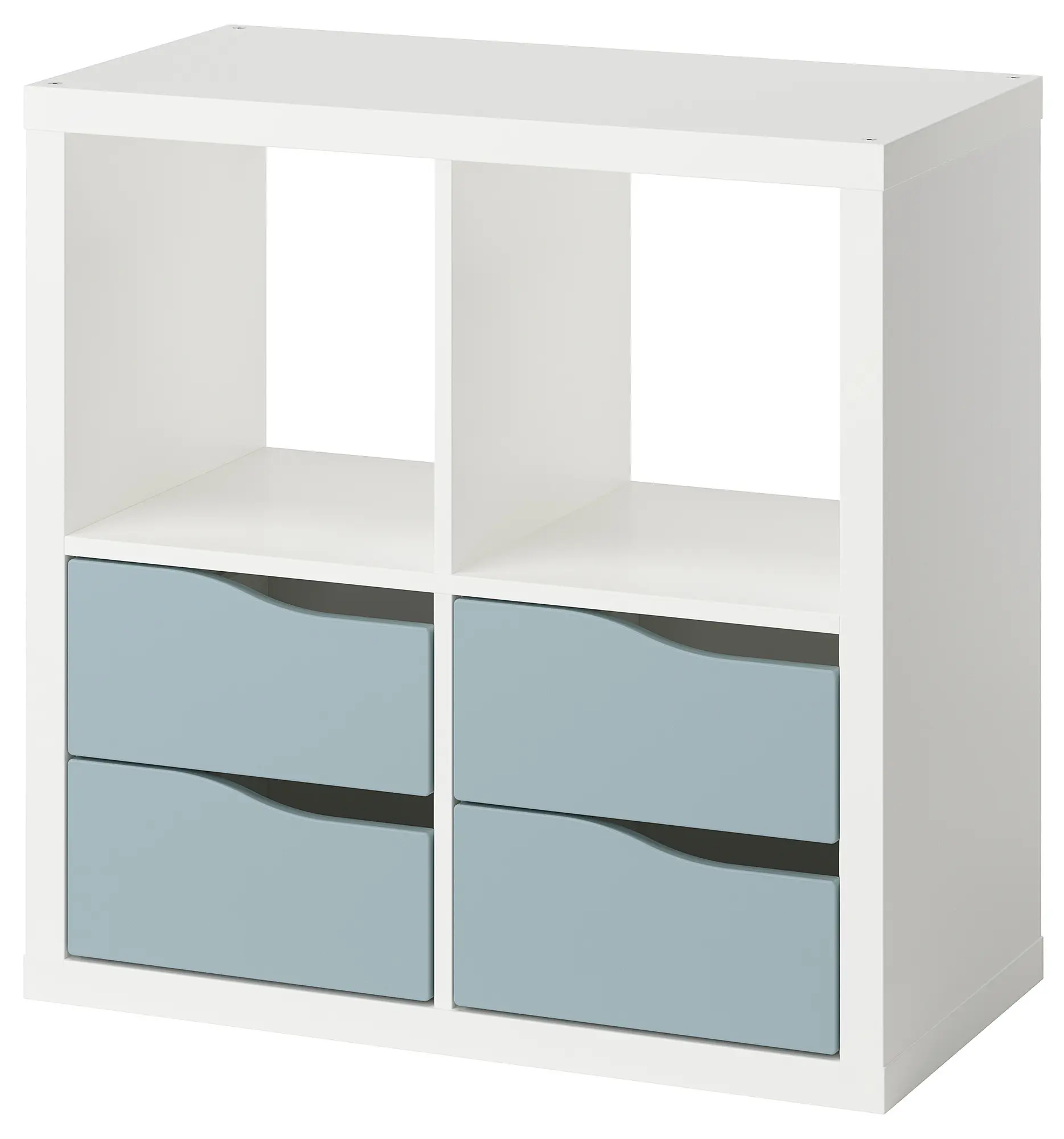 Стеллаж Ikea Kallax 4ящика 77x77 (Белый/Светло-серо-голубой) - 2