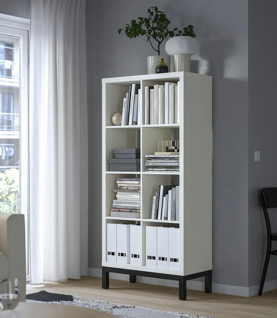 Etajera Ikea Kallax 77x164 (Alb/Negru)