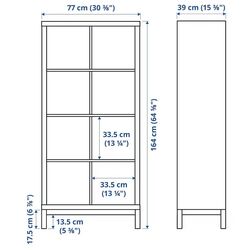 Etajera Ikea Kallax 77x164 (Negru-maro/Alb) Thumb