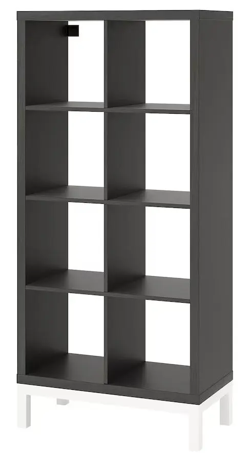 Etajera Ikea Kallax 77x164 (Negru-maro/Alb)