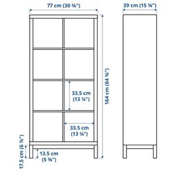 Etajera Ikea Kallax 77x164 (Negru-Maro/Negru) Thumb
