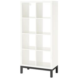 Etajera Ikea Kallax 77x164 (Alb lucios/Negru) Thumb