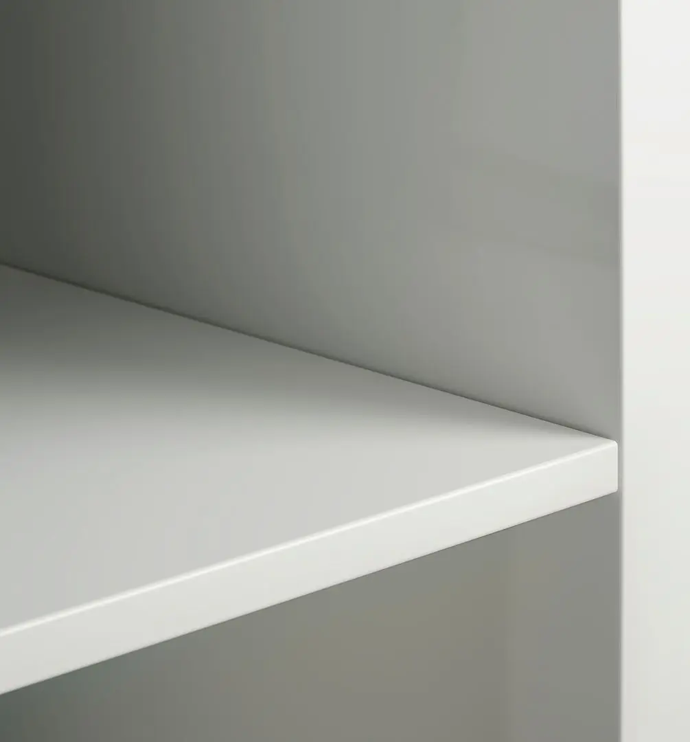 Etajera Ikea Kallax 77x164 (Alb lucios/Negru)