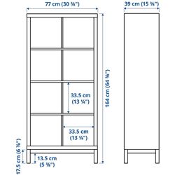 Etajera Ikea Kallax 77x164 (Alb lucios/Negru) Thumb