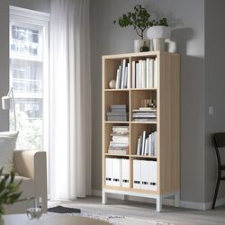 Etajera Ikea Kallax 77x164 (Aspect Stejar Antichizat/Alb) Thumb