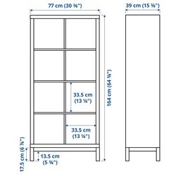 Etajera Ikea Kallax 77x164 (Aspect Stejar Antichizat/Negru) Thumb
