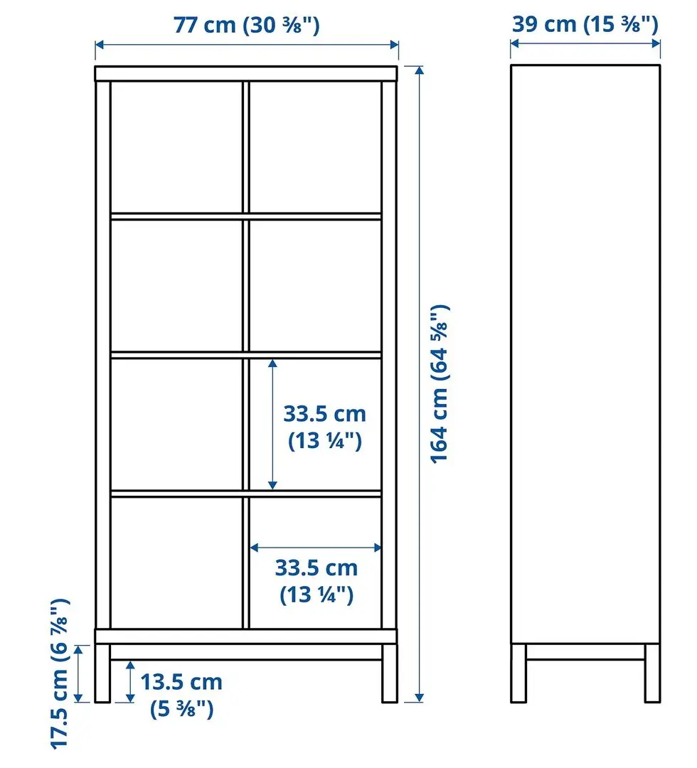 Etajera Ikea Kallax 77x164 (Aspect Stejar Antichizat/Negru) - 5