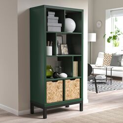 Etajera Ikea Kallax 77x39x164 (Verde inchis/Negru)