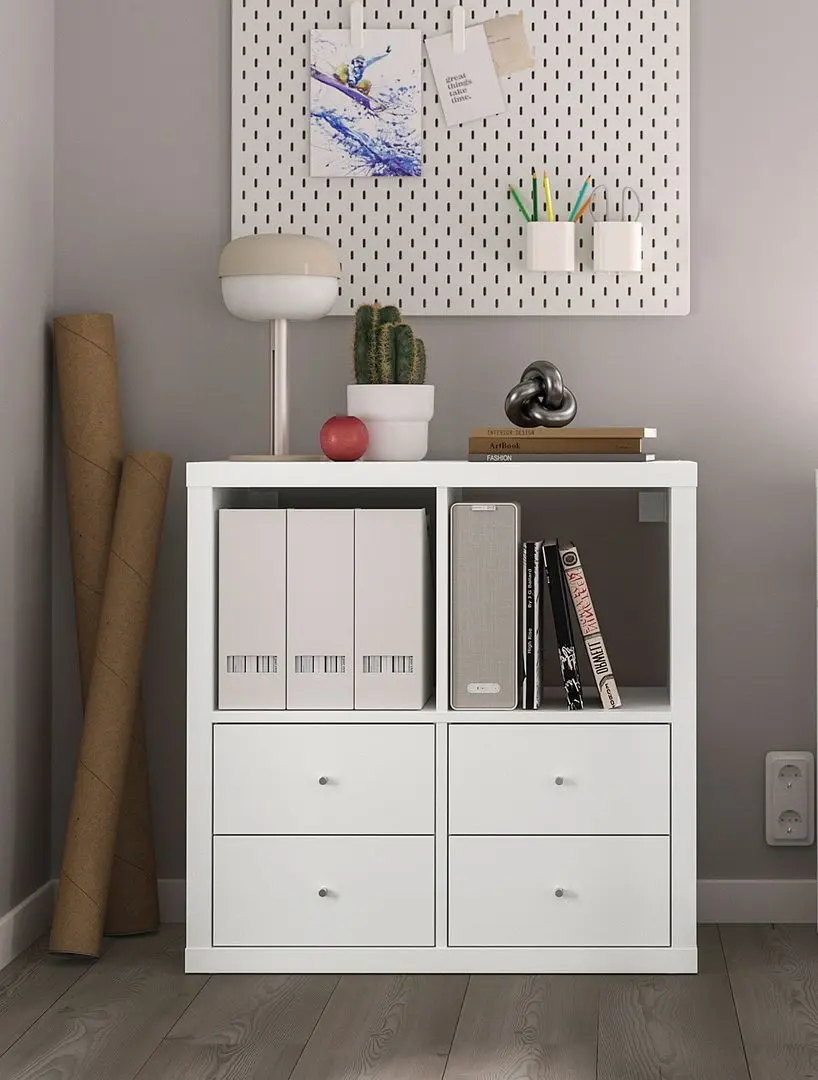 Etajera Ikea Kallax 77x77 (Alb)