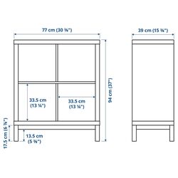 Etajera Ikea Kallax 77x94 (Alb/Negru) Thumb