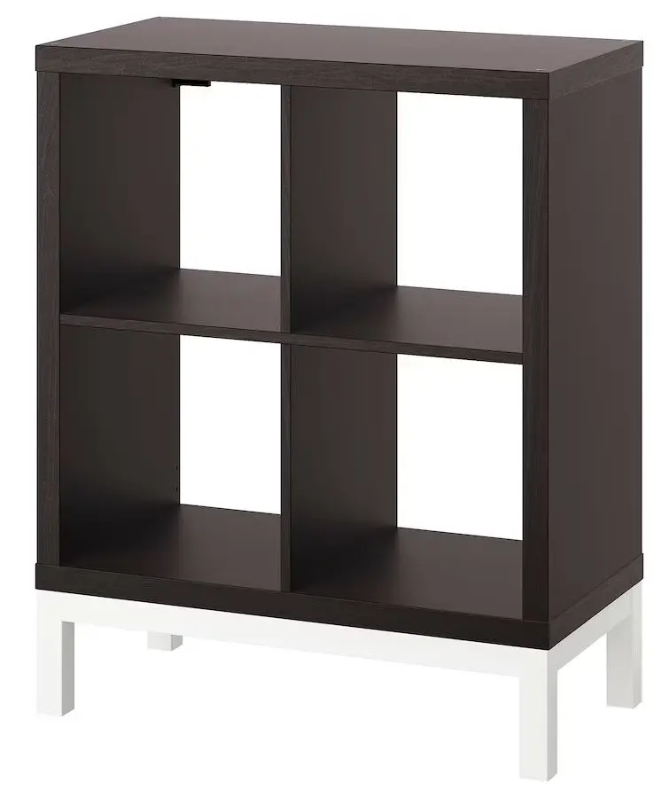 Etajera Ikea Kallax 77x94 (Negru-maro/Alb)
