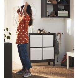 Etajera Ikea Kallax 77x94 (Negru-maro/Negru) Thumb