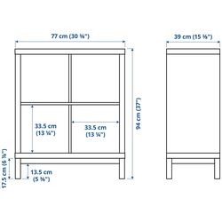 Etajera Ikea Kallax 77x94 (Negru-maro/Negru) Thumb