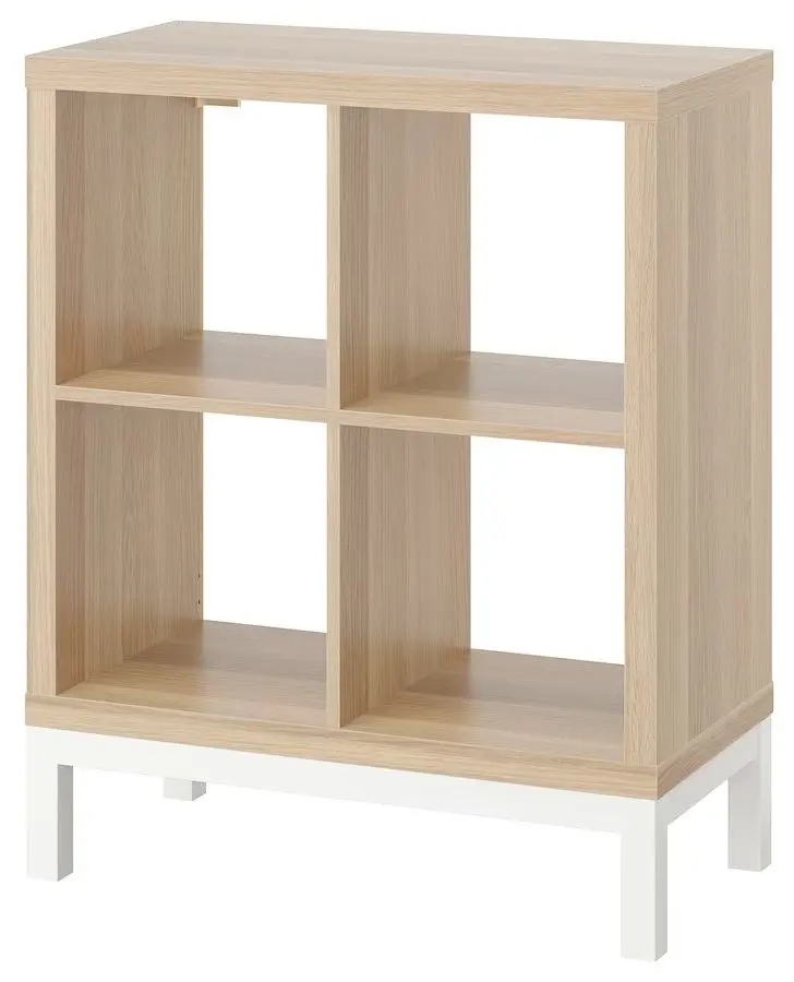 Etajera Ikea Kallax 77x94 (Aspect Stejar Antichizat/Alb)