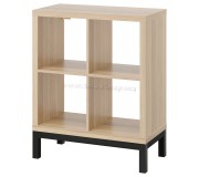 Etajera Ikea Kallax 77x94 (Aspect Stejar Antichizat/Negru)