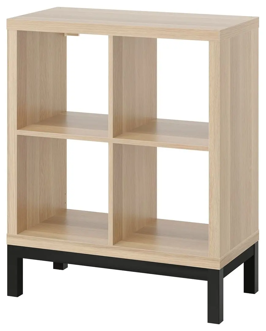 Etajera Ikea Kallax 77x94 (Aspect Stejar Antichizat/Negru)