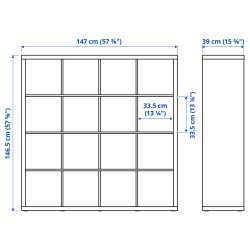 Etajera Ikea Kallax 8 147x147 (Negru-maro) Thumb
